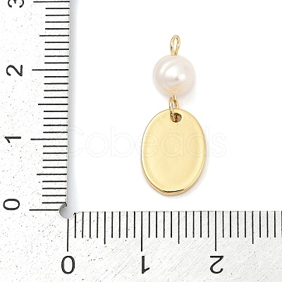 Natural Cultured Freshwater Pearl & Brass Pendants KK-U062-14G-03-1