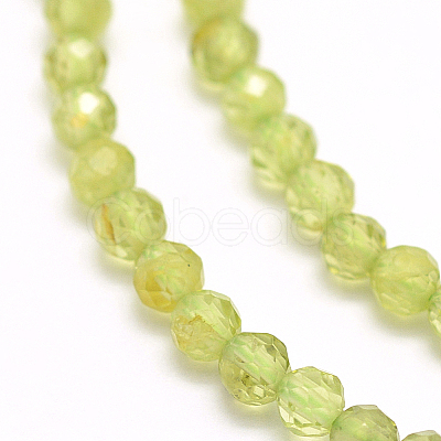 Natural Peridot Beads Strands G-F509-12-3mm-1