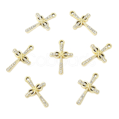 10Pcs Alloy Rhinestone Pendants FIND-YW0007-83G-1