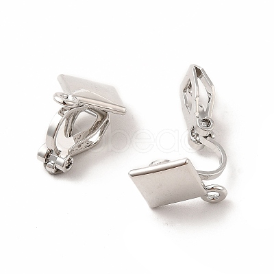 Alloy Clip-on Earring Findings PALLOY-M208-04P-1