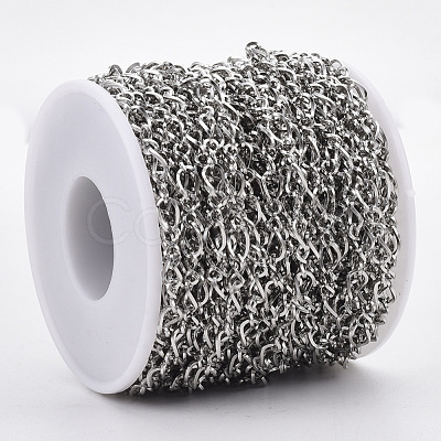 Tarnish Resistant 304 Stainless Steel Figaro Chains STAS-R100-18-1