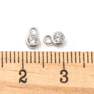 Real Platinum Plated Rhodium Plated 925 Sterling Silver Charms STER-K176-03F-P-1