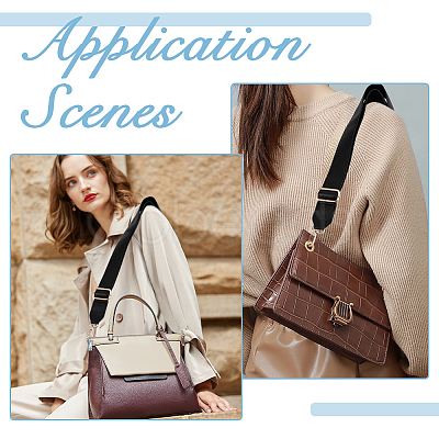 Adjustable Imitation Leather Bag Straps with Zinc Alloy Clasps FIND-WH0126-837A-1