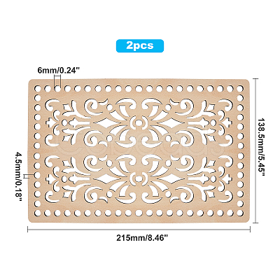 Wooden Basket Bottoms DIY-WH0166-59B-1
