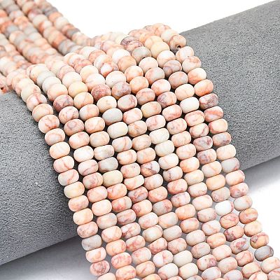 Natural Red Netstone Beads Strands G-P575-A15-6x4mm-1