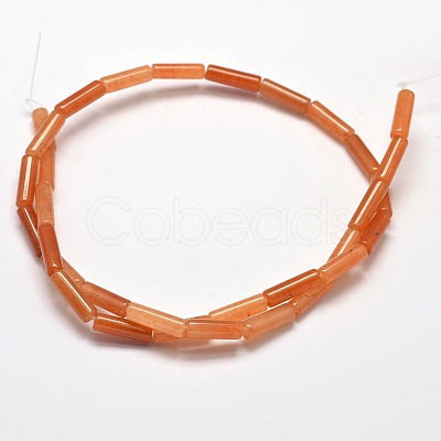 Natural Red Aventurine Column Beads Strands G-F247-06B-1