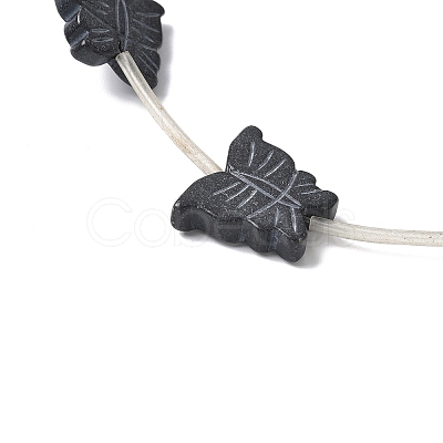 Natural Black Stone Beads Strands G-B136-A07-1