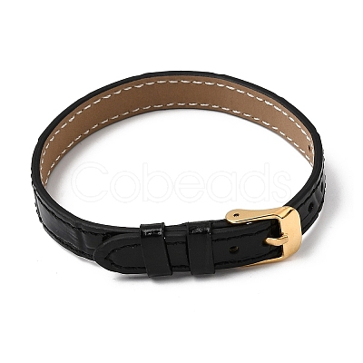 Imitation Leather String Bracelets with Stainless Steel Buckles AJEW-Z053-01E-1