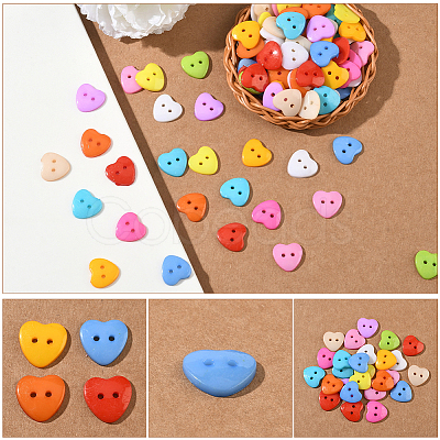1 Bag 2-Hole Resin Buttons BUTT-SP0001-19B-1
