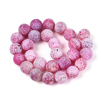 Dyed Natural Weathered Agate Beads Strands G-T144-28-1