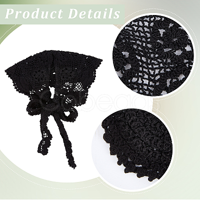 Polyester Knitted Triangle Headscarf AJEW-WH20072-69C-1