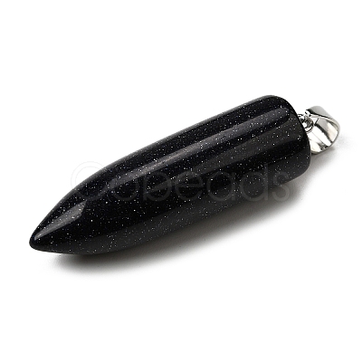 Synthetic Blue Goldstone Pointed Pendants G-F820-12D-1
