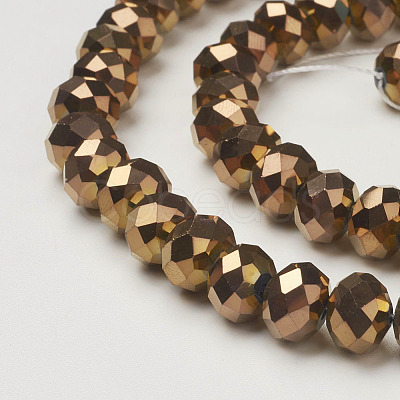 Electroplate Glass Beads Strands LS-GR7X10MMY-C-1