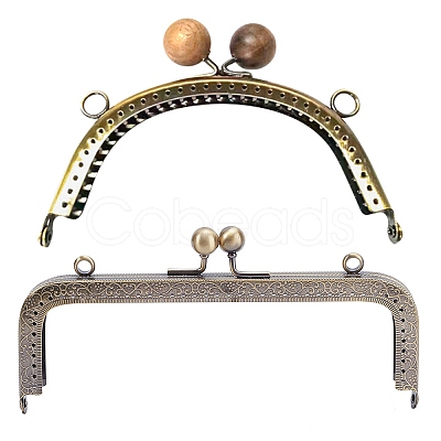 2Pcs 2 Style Iron Purse Frame Handle FIND-WR0002-95-1