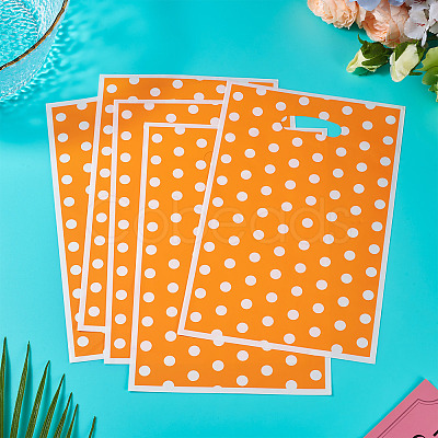 Polka Dot PET Plastic Packing Bags with Die Cut Hole Handle ABAG-TADJ0002-001A-1