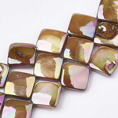 AB Color Freshwater Shell Beads Strands SHEL-S274-36-1