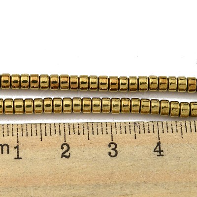 Electroplated Synthetic Non-magnetic Hematite Beads Strands G-K361-A04-01-1