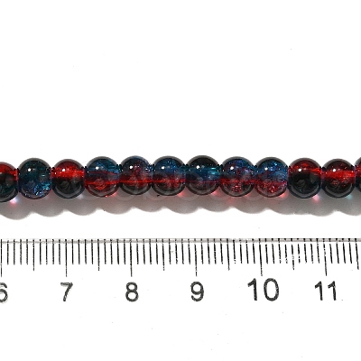 Crackle Glass Beads Strands CCG-C002-6mm-10-1