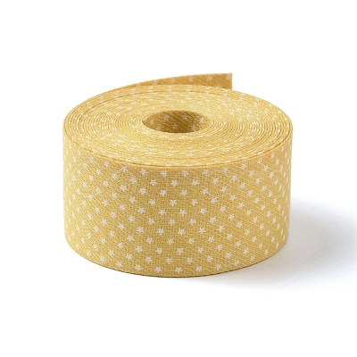5M Cotton Linen Strar Printed Ribon LS-OCOR-K008-01C-01-1