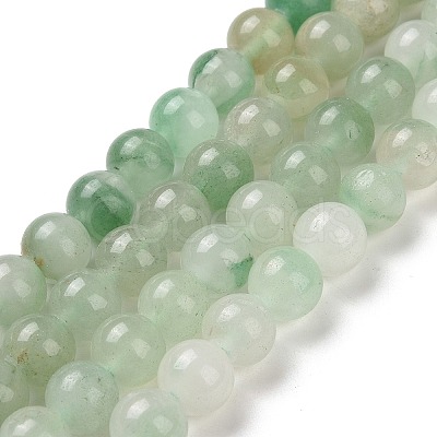 Natural Green Aventurine Beads Strands G-Q462-8mm-20B-1