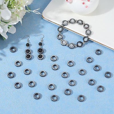 60Pcs Non-Magnetic Synthetic Hematite Beads G-BBC0001-55-1