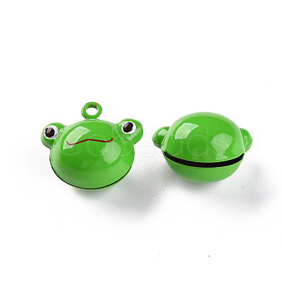 Baking Paint Brass Bell Pendants X-KKB-S002-004-1