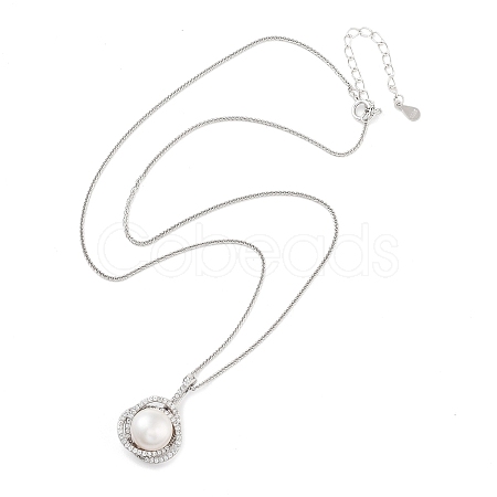 925 Sterling Silver Necklaces STER-Z009-19P-1