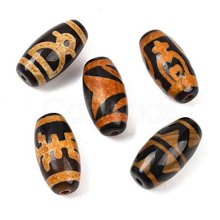Tibetan Style dZi Beads TDZI-D010-02A-03-1