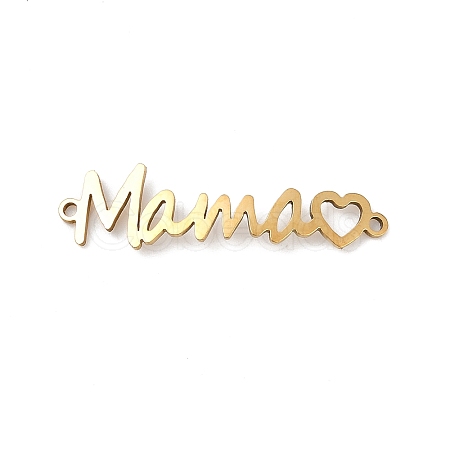 Mother's Day 201 Stainless Steel Connector Charms STAS-F316-38G-1