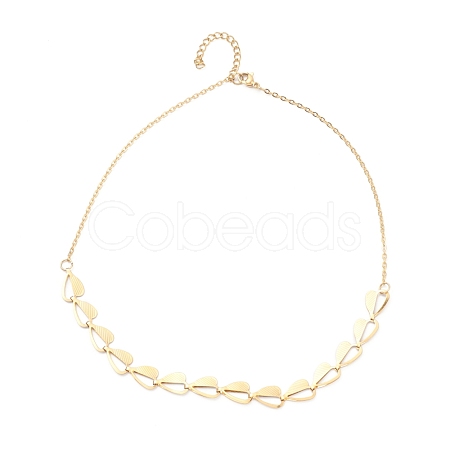 PVD Vacuum Plating 304 Stainless Steel Link Chain Necklaces NJEW-O123-03G-1