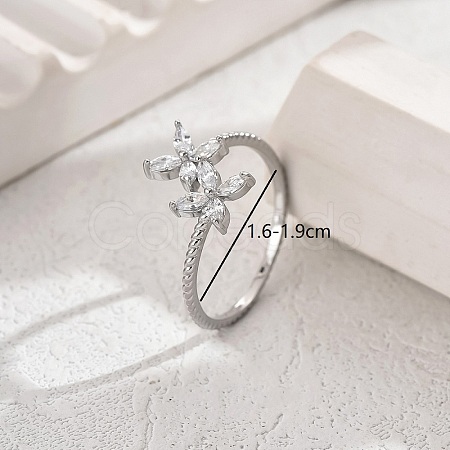 Flower Design Ladies Ring for Daily Wear EU5480-6-1