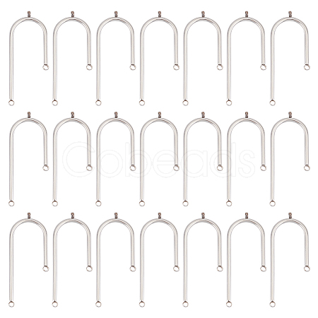 30Pcs 304 Stainless Steel Asymmetric Length Chandelier Component Links STAS-UN0049-34-1