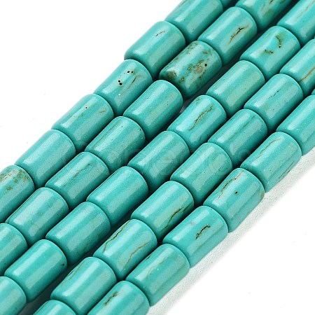Synthetic Turquoise Beads Strands X-TURQ-G120-4x6mm-13-1