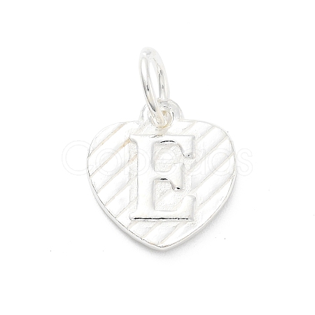 925 Sterling Silver Heart with Capital Letter Charms STER-S009-13E-S-1