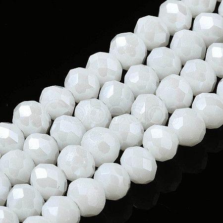 Electroplate Glass Beads Strands X-EGLA-A034-P4mm-A21-1