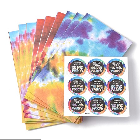 Rectangle with Tie-Dye Pattern Kraft Paper Bag CARB-PH0002-07-1