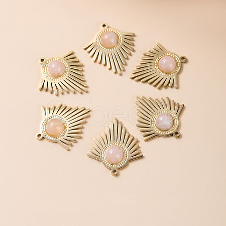 Bohemia Style Natural Rose Quartz Pendants BOHO-PW0001-060D-01-1