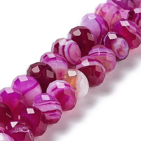 Natural Banded Agate/Striped Agate Beads Strands G-E605-A02-03A-1
