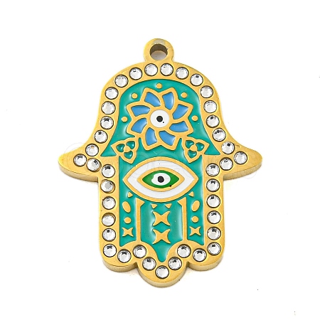 Ion Plating(IP) 304 Stainless Steel Rhinestone Pendants STAS-U007-11B-G-1