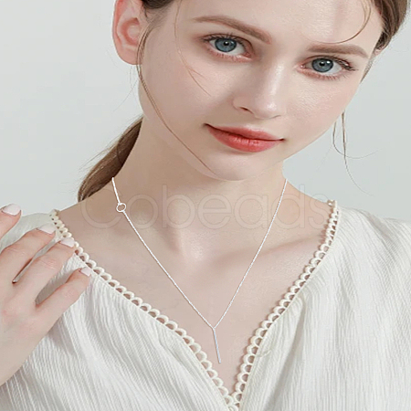 1Pc Zinc Alloy Rectangle Pendant Necklaces NJEW-LP0009-39-1