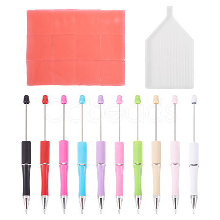 10Pcs 10 Colors ABS Plastic Nail Art Rhinestones Pickers Beadable Pens DIY-TA0014-97-1