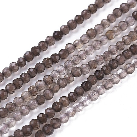 Natural Smoky Quartz Beads Strands G-R475-031-1