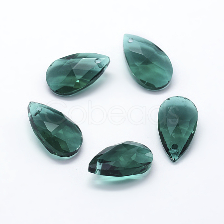 Faceted Glass Pendants GLAA-F069-S-A16-1