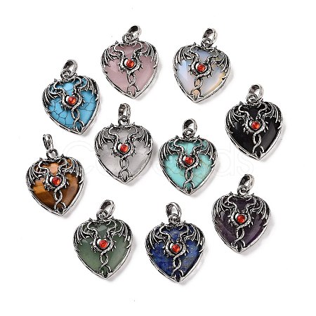 Natural & Synthetic Mixed Gemstone Pendants G-A207-01AS-1