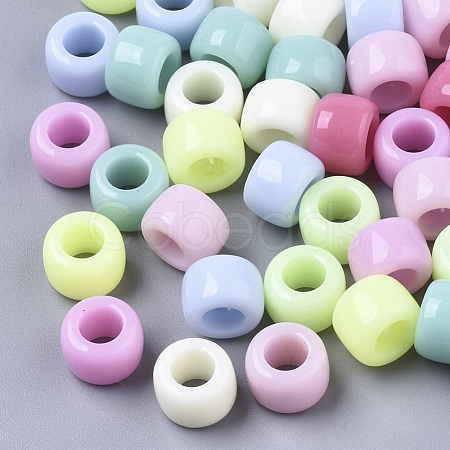 Opaque Acrylic European Beads SACR-N009-17-1