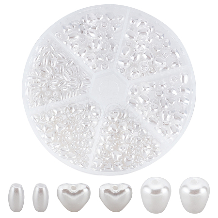 300Pcs 3 Style Resin Beads RESI-CA0001-15-1