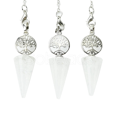 Natural Quartz Crystal Cone Dowsing Pendulum Big Pendants G-C114-02P-21-1