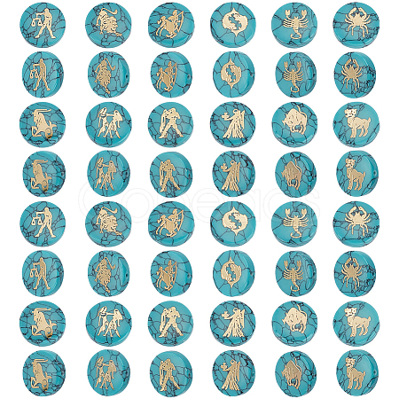 24Pcs 12 Styles Synthetic Turquoise Beads G-PH0002-77-1