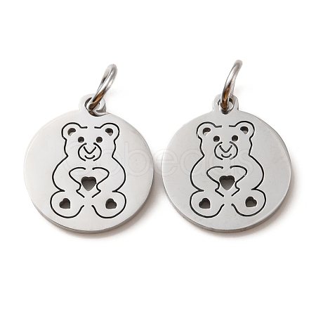 Non-Tarnish 304 Stainless Steel Charms STAS-D050-07P-08-1