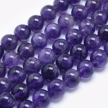 Natural Amethyst Beads Strands G-E481-03-10mm-1
